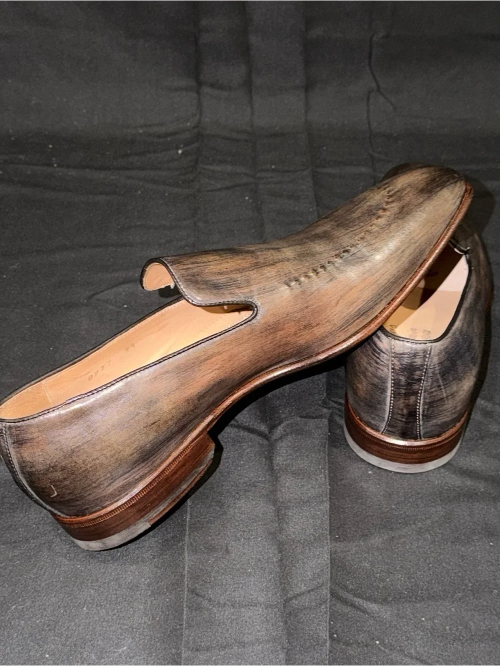Men’s Italian Leather Slip-On Loafers in Brown
